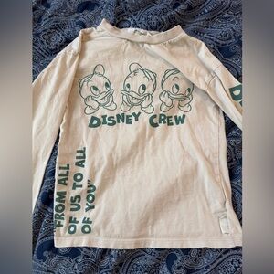 H&M Disney Crew Long Sleeve Shirt - Cream and Green